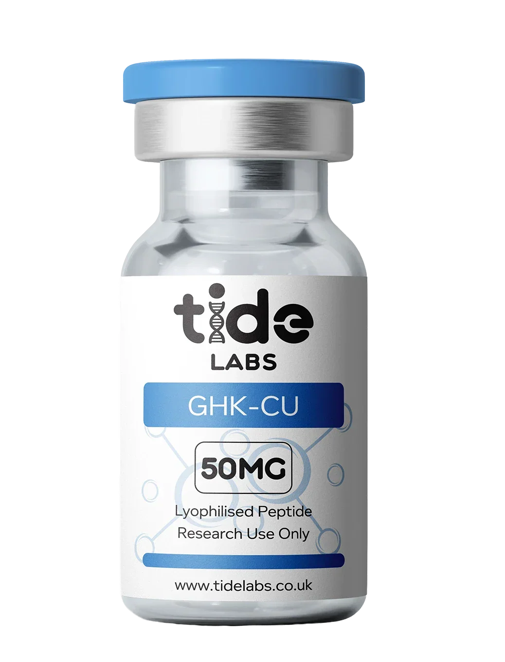 Tide Labs GHK-CU 50mg vial lyophilised peptide for research use only