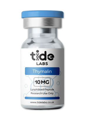 Thymalin 10mg lyophilised peptide vial with blue cap for research use